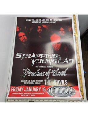 Strapping Young Lad Commodore Ballroom Poster Jan 16 Vancouver Canada